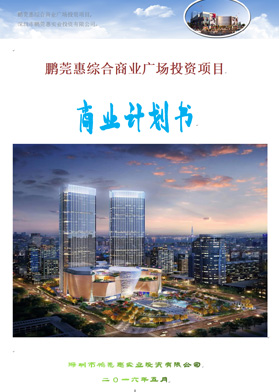 鵬莞惠綜合商業廣場投資項目